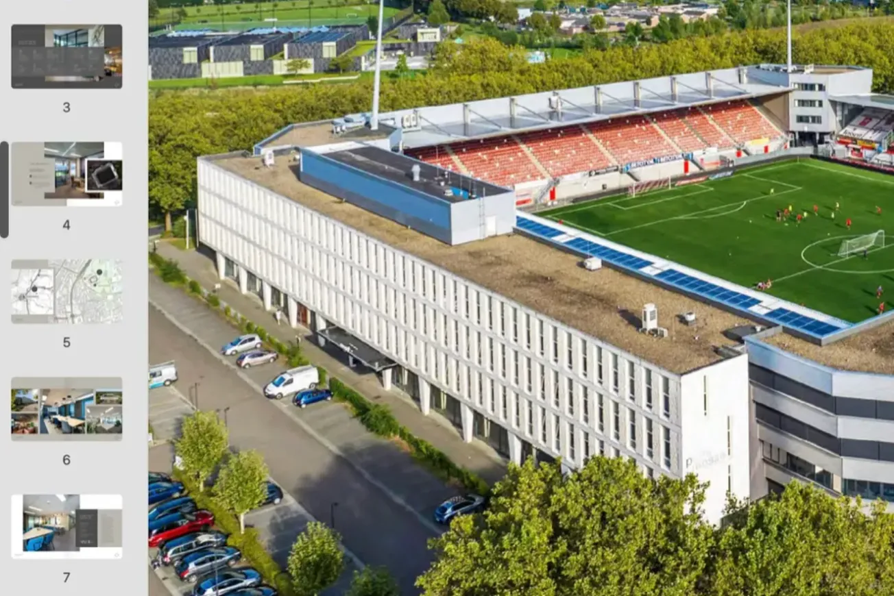 Kantoren stadion De Geusselt te koop
