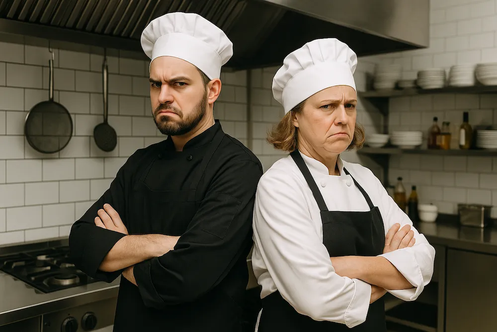 Het boterde niet tussen twee koks in de keuken